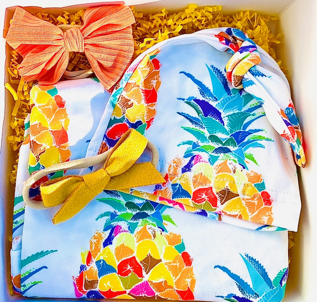 Pineapple newborn box